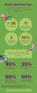 Fall Risk Stats for Seniors Infographic by Stacey Eisenberg SeniorKareExpert